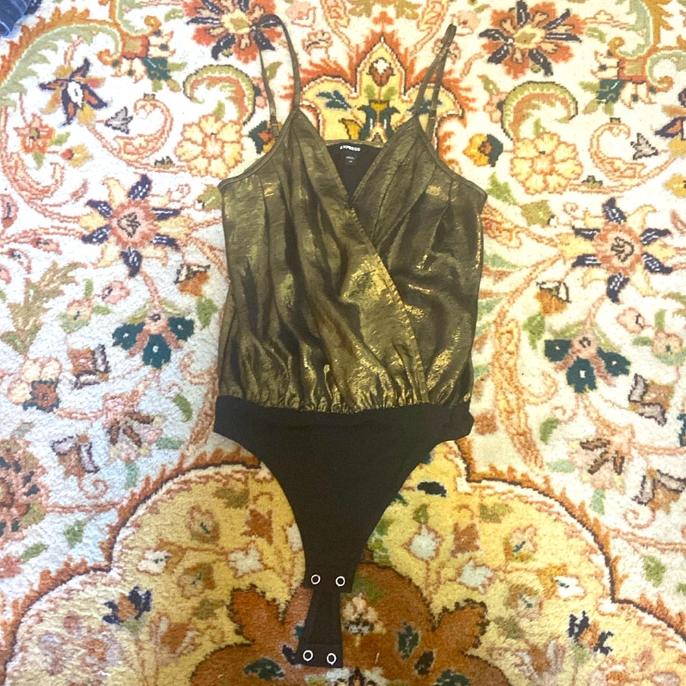 Express Gold Bodysuit; Size XS